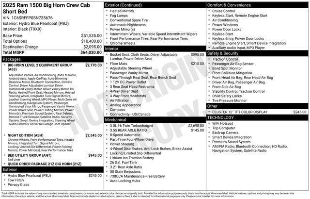 2025 RAM 1500 Big Horn