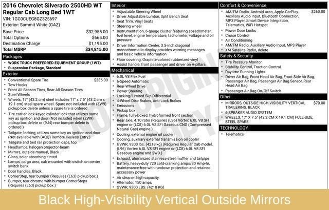 2016 Chevrolet Silverado 2500 HD Work Truck