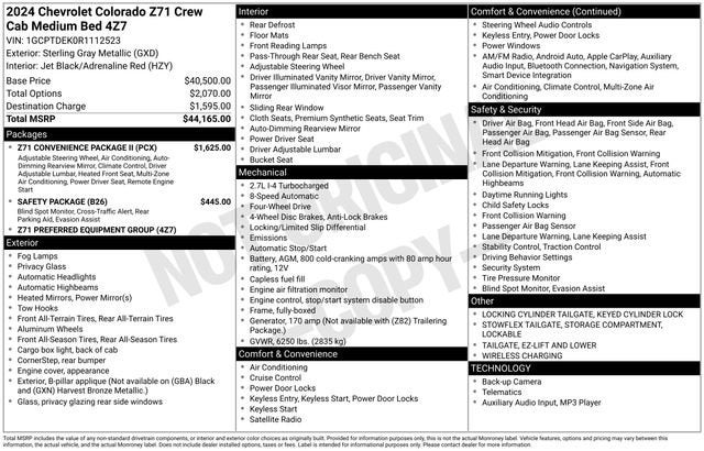 2024 Chevrolet Colorado Z71
