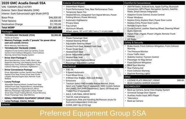 2020 GMC Acadia Denali