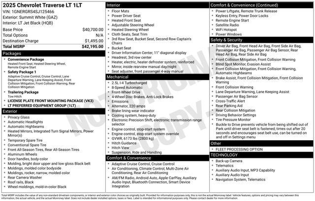 2025 Chevrolet Traverse LT