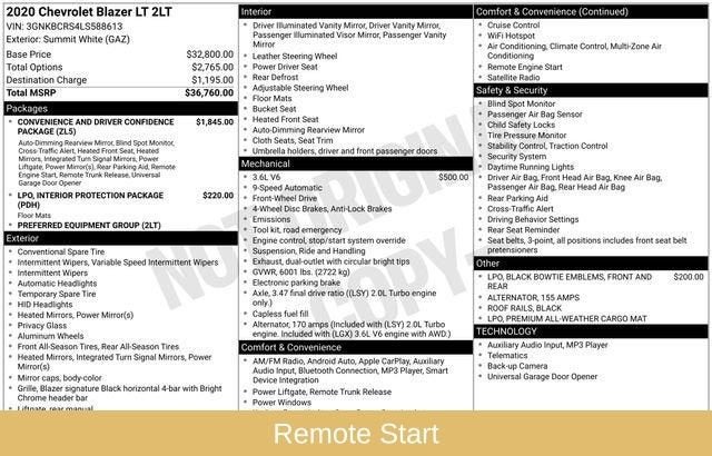 2020 Chevrolet Blazer 2LT