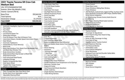 2021 Toyota Tacoma 4WD SR