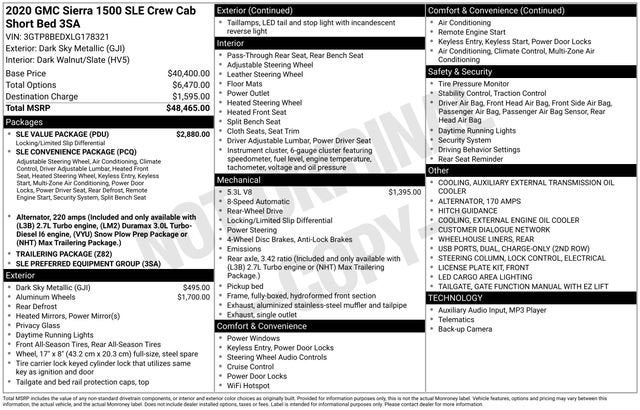 2020 GMC Sierra 1500 SLE