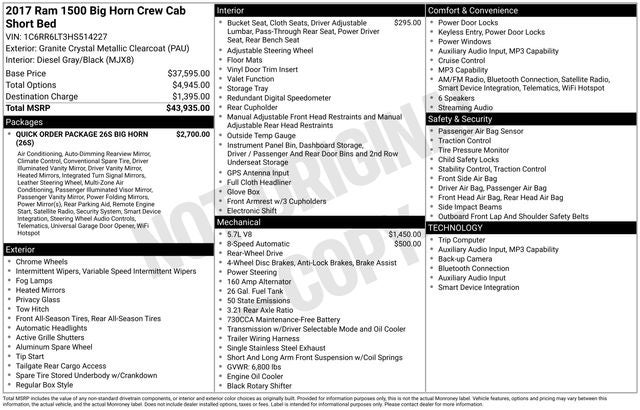 2017 RAM 1500 Big Horn