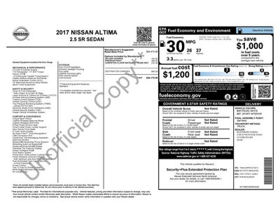 2017 Nissan Altima 2.5 SR