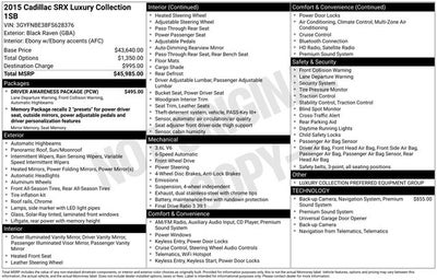 2015 Cadillac SRX Luxury
