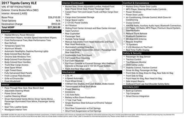 2017 Toyota Camry XLE