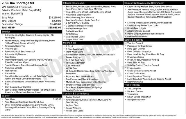 2026 Kia Sportage SX
