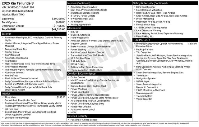 2025 Kia Telluride S
