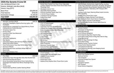 2026 Kia Sorento X-Line SX