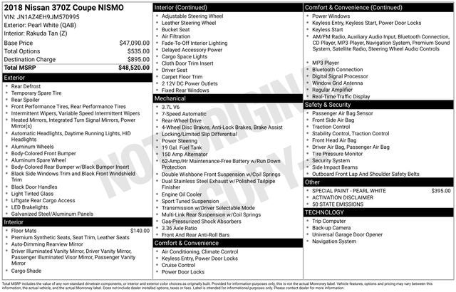 2018 Nissan 370Z NISMO Tech