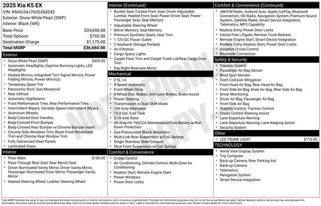 2025 Kia K5 EX