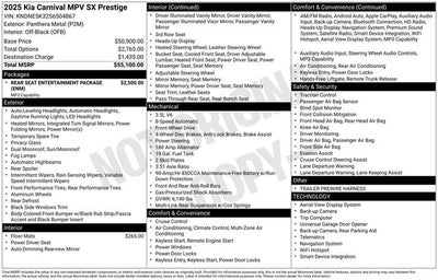 2025 Kia Carnival SX Prestige