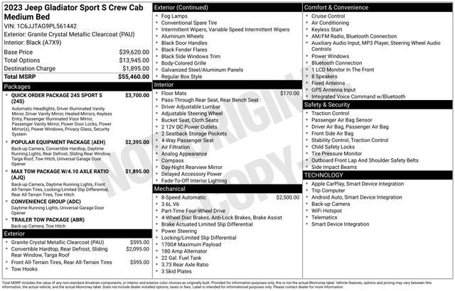 2023 Jeep Gladiator Sport