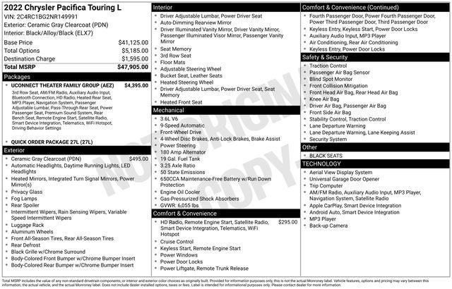 2022 Chrysler Pacifica Touring L
