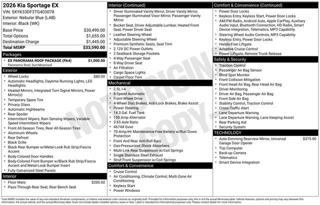 2026 Kia Sportage EX
