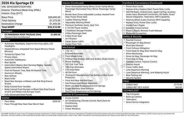 2026 Kia Sportage EX
