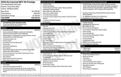 2026 Kia Carnival SX Prestige