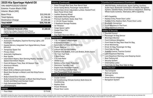2025 Kia Sportage Hybrid EX