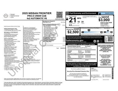 2025 Nissan Frontier Crew Cab PRO-X®