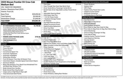 2025 Nissan Frontier SV