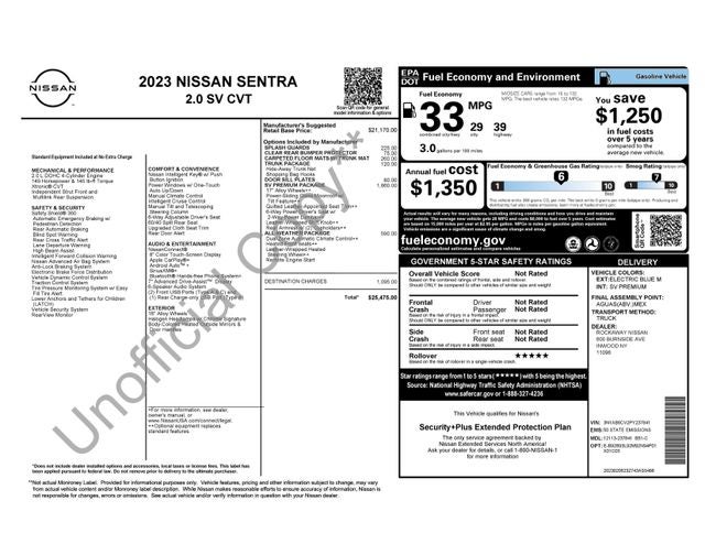 2023 Nissan Sentra SV