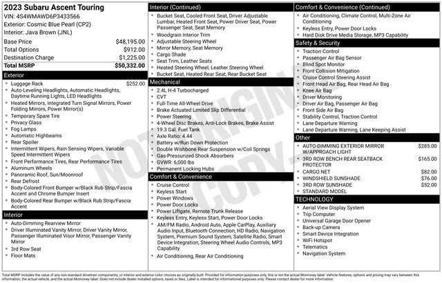 2023 Subaru Ascent Touring