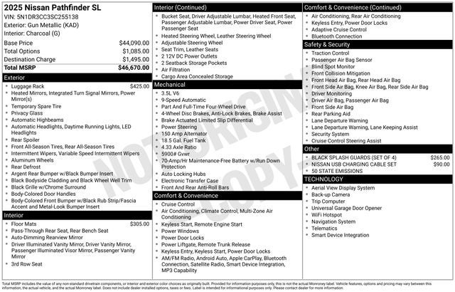 2025 Nissan Pathfinder SL