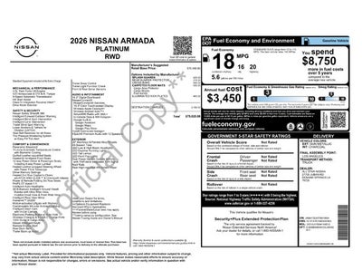 2026 Nissan Armada Platinum
