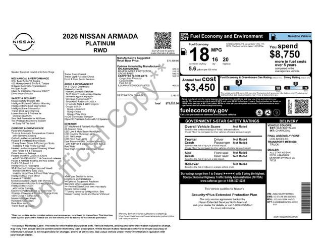 2026 Nissan Armada Platinum