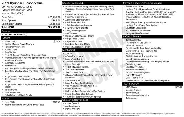 2021 Hyundai Tucson Value