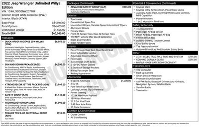2022 Jeep Wrangler Unlimited Willys 4x4
