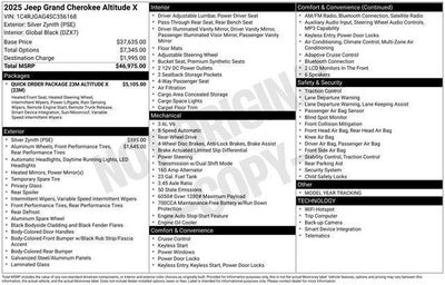 2025 Jeep Grand Cherokee GRAND CHEROKEE ALTITUDE X 4X2