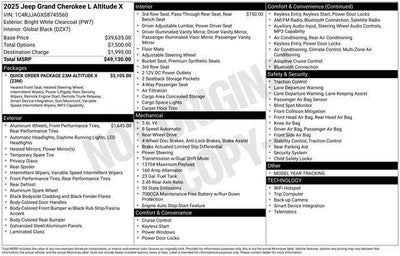 2025 Jeep Grand Cherokee GRAND CHEROKEE L ALTITUDE X 4X2