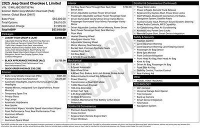 2025 Jeep Grand Cherokee GRAND CHEROKEE L LIMITED 4X2