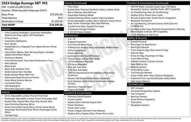 2024 Dodge Durango SRT 392 AlcHEMI AWD