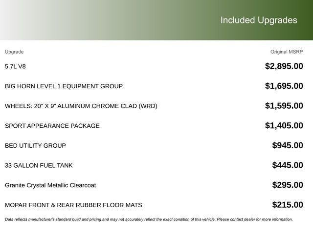 2026 RAM Ram 1500 RAM 1500 BIG HORN CREW CAB 4X4 5'7' BOX