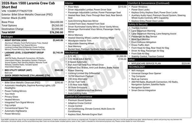2026 RAM 1500 Laramie