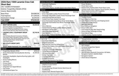 2026 RAM 1500 Laramie