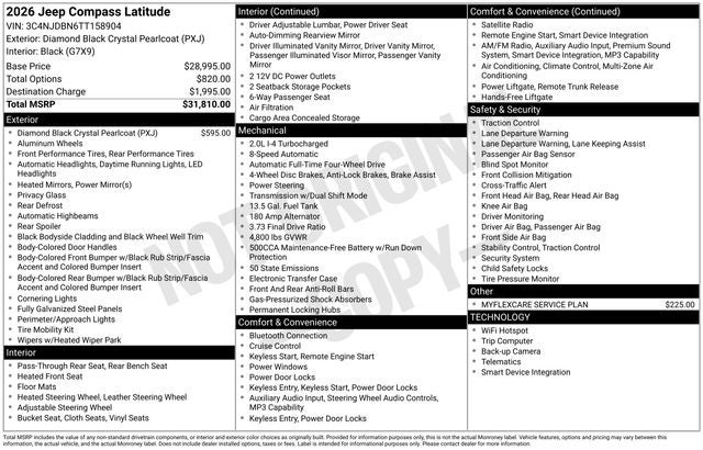 2026 Jeep Compass Latitude