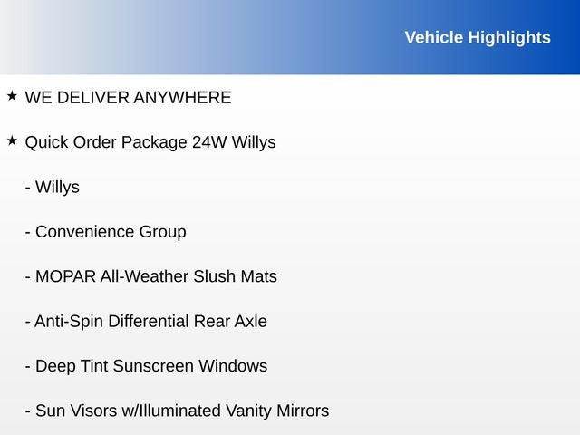 2022 Jeep Gladiator Willys