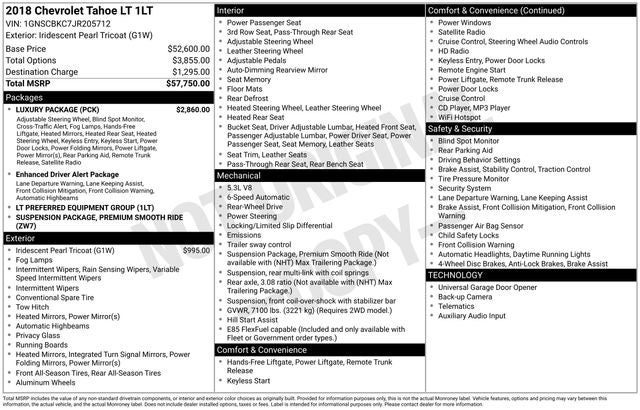 2018 Chevrolet Tahoe LT