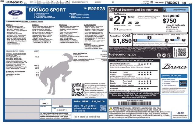 2026 Ford Bronco Sport Heritage