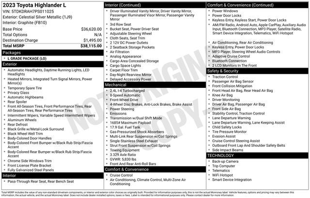 2023 Toyota Highlander L