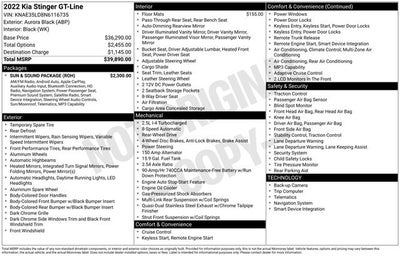 2022 Kia Stinger GT-Line