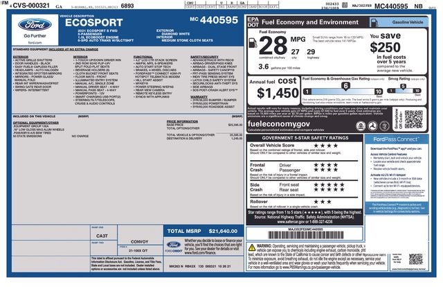 2021 Ford EcoSport S