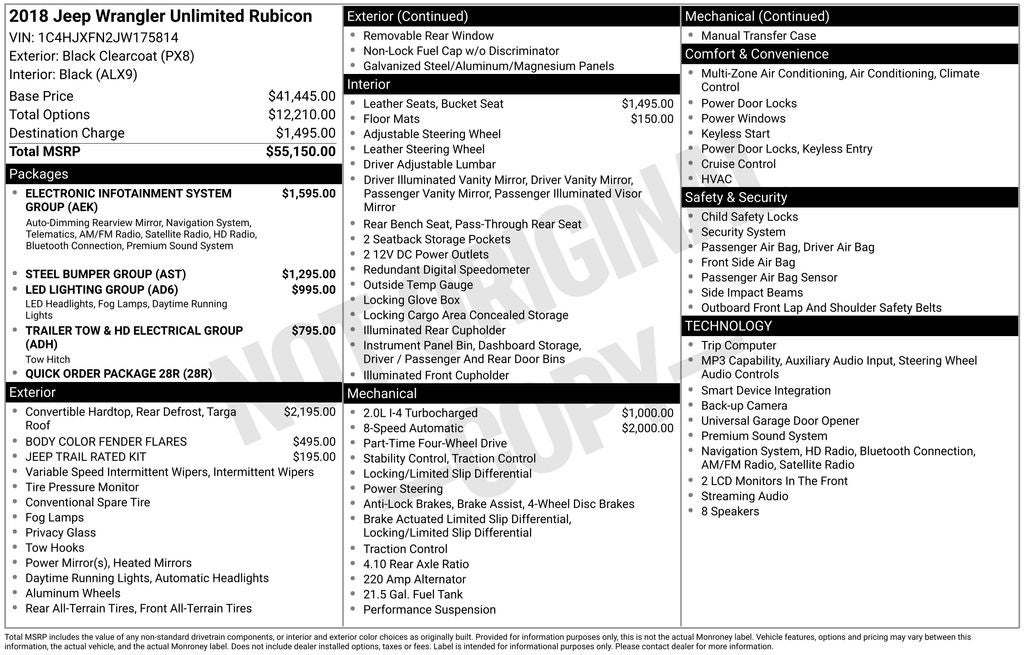 2018 Jeep Wrangler Unlimited Rubicon