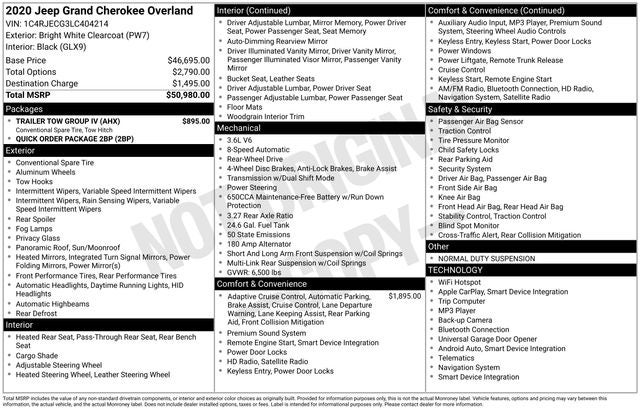 2020 Jeep Grand Cherokee Overland
