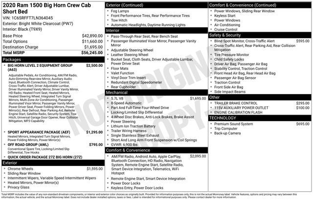 2020 RAM 1500 Big Horn/Lone Star